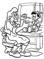 coloriage Pinocchio et Gepetto